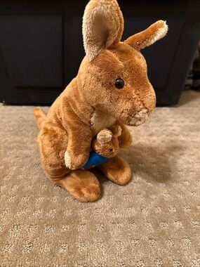 Minkplush Rooby Kangaroo with Baby Joey Plush Stuffed Animal Toy Collectible